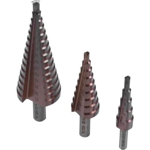 LBER M35-HSSCO 4-12/4-20/4-32mm Three Square Shank Straight Slot Cobalt-Plated Drill Bit