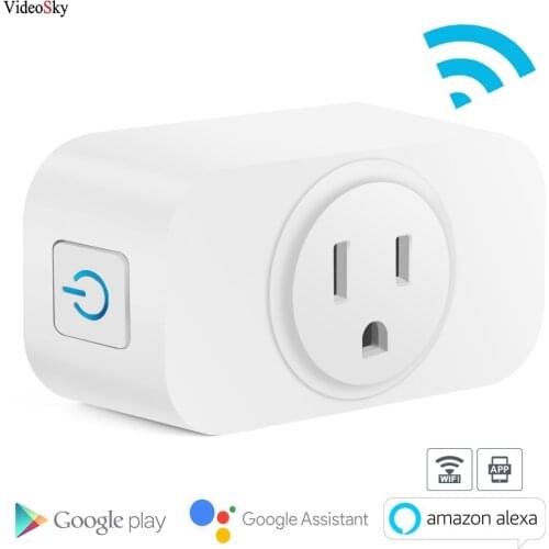 VideoSky S12 Mini US Wifi Switch Plug Smart Timing Voice Control Wireless Smart Socket Work With Alexa Google Home Tuya APP