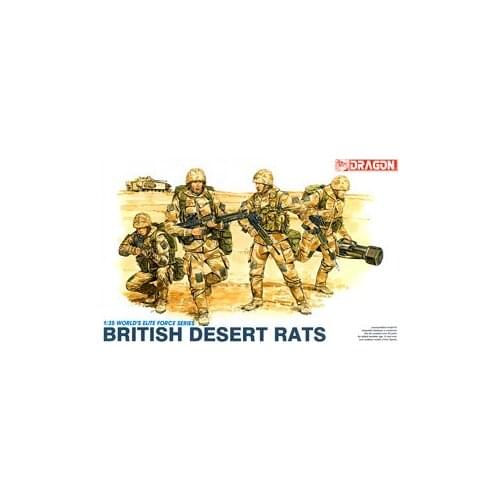 1/35 scale model Dragon 3013 British Army No. 7 armored brigade soldiers "desert mouse"