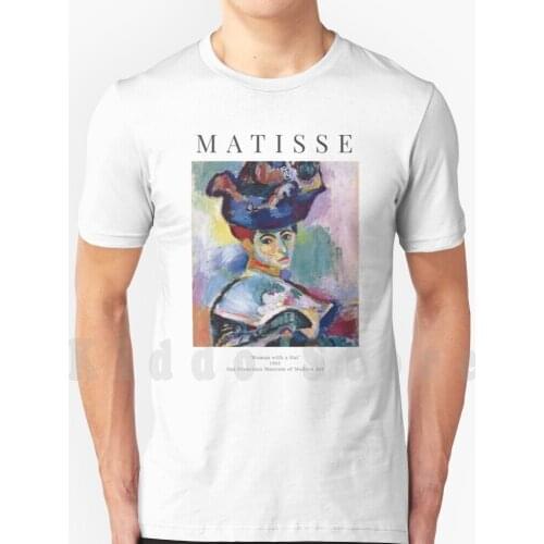 Henri Matisse-Woman With A Hat-Exhibition Poster T Shirt Men Cotton Cotton S-6Xl Henri Matisse Museum Matisse French Moma