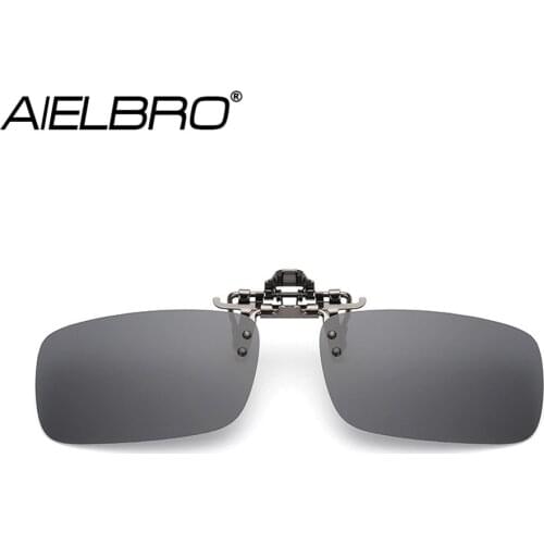 Men Square Clip on Glasses Polarized Glasses Night Driving Fishing Cycling Sunglasses Women Sunglasses Clip Glasses