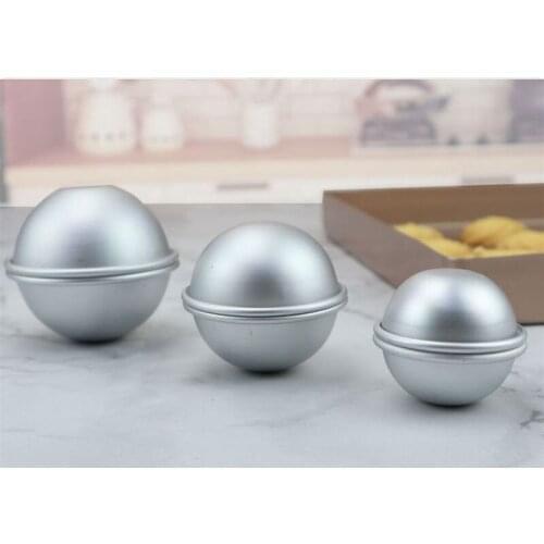 New Bomb Molds Aluminum Alloy Ball Sphere Bomb Mold Cake Baking Pastry Mould