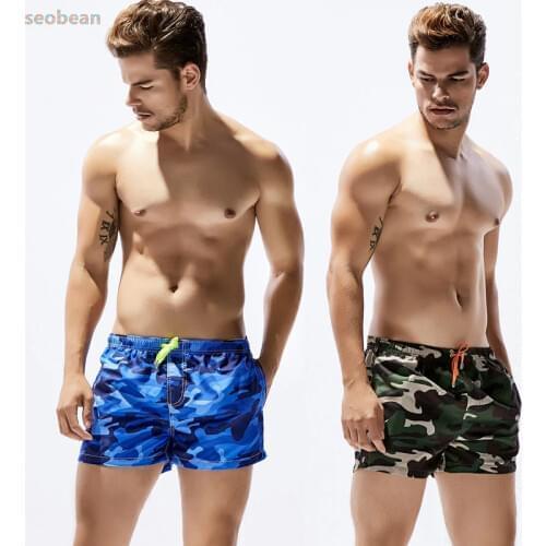 New SEOBEAN mens shorts Camouflage Quick Drying Shorts fashion Beach Shorts S/M/L/XL