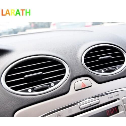 The New For Ford Focus 2009 2010 2011 ABS Carbon Fiber Paint Inner Side Middle Air AC Vent Outlet Cover Trim 4pcs