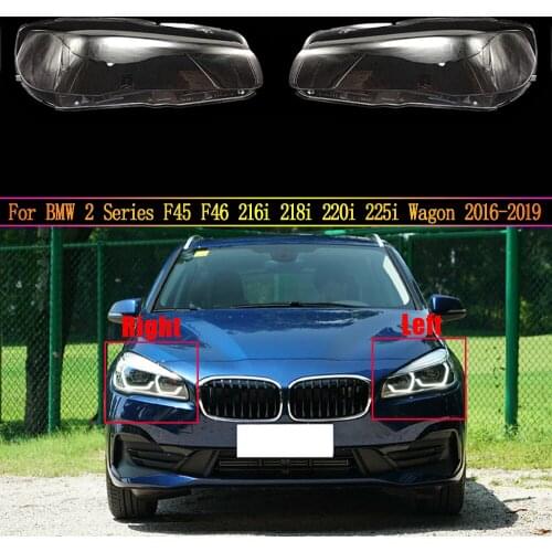 Headlight Lens For BMW 2 Series F45 F46 216i 218i 220i 225i Wagon 2016~2019 Headlamp Cover Car Replacement Clear Auto Shell