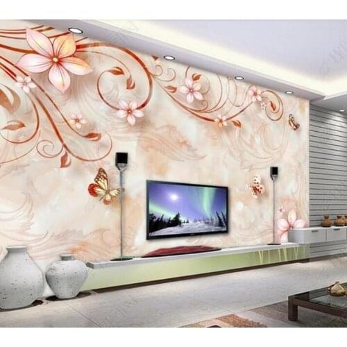 Papel de parede Modern flower marble 3d wallpaper mural,living room tv wall bedroom wall papers home decor