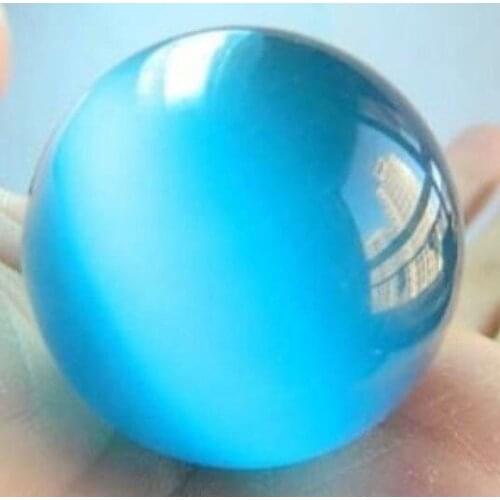 Charming fashion jewelry beads Charming!40mm Blue Mexican Opal Sphere, Crystal Ball/chalcedony Wholesale and retail