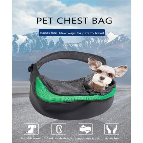 Pet Puppy Carrier Outdoor Travel Dog Shoulder Bag Mesh Oxford Single Comfort Sling Handbag Tote Pouch
