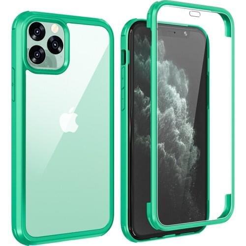 Full Body Clear Phone Case For iPhone 11 12 Pro Max Tempered Glass Cover 360 Protection With Built-in Screen Protector