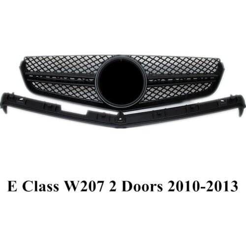Kidney Mesh Grille For M-ercedes E class W207 2 Doors E200 E300 E400 E500 2010 2011 2012 2013 Black Silver Front Auto Grille