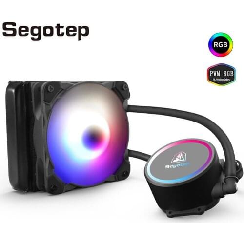 Segotep RGB CPU Cooling 4Pin PWM Fan Quiet Computer Water Cooler For LGA 2011 2066 2011-v3 AM4 1150 PC Water Cooler