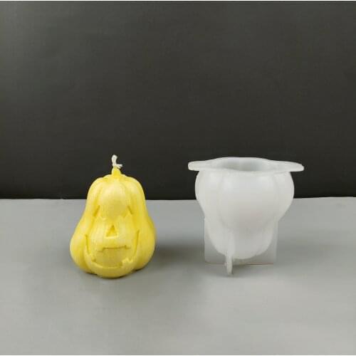 Grimace Pumpkin Candle Silicone Mold Halloween Handmade Wax Resin Mold Christmas Gifts Diy Craft Candle Soap Making Home Decor