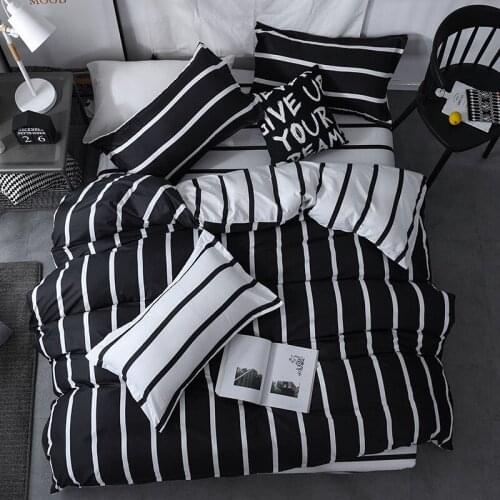 Modern Luxury Bedding Set Geometric 3pcs (Duvet Cover Pillowcase) Comforter Bedclothes Quilt Cover Set Size Full Twin King Queen