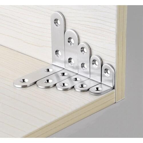 2Pcs to 30Pcs Stainless Steel Angle Corner Brackets Fasteners Protector eleven Sizes Corner Stand Supporting Hardware