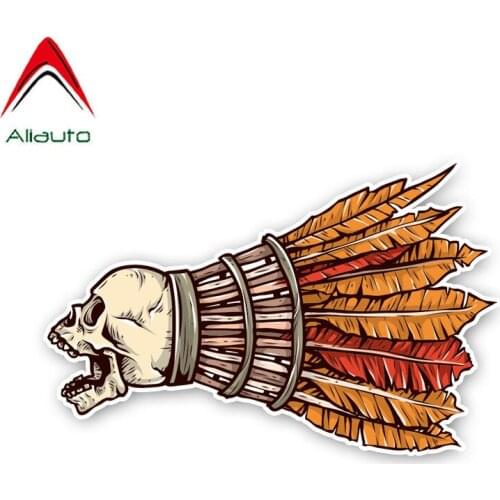Aliauto Funny Car Sticker Automobile Accessories Creative Badminton Skull Head Sunscreen Waterproof Decal Vinyl,14cm*9cm