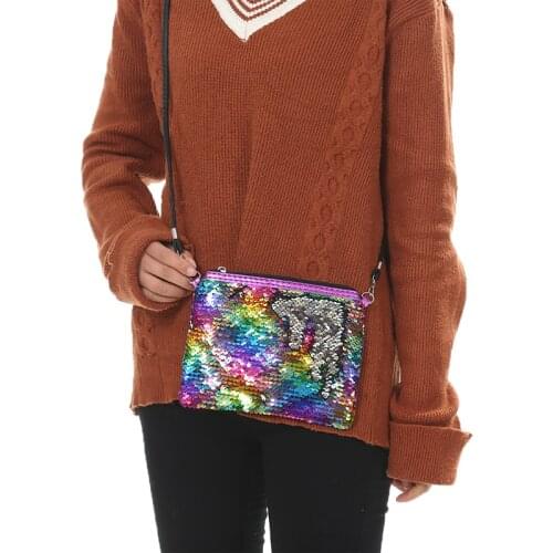 New Sequin Women Small Handbag Mermaid Glitte Girls Crossbody Shoulder Bag Fashion Female Day Clutch Envelope Purse 2019 spring