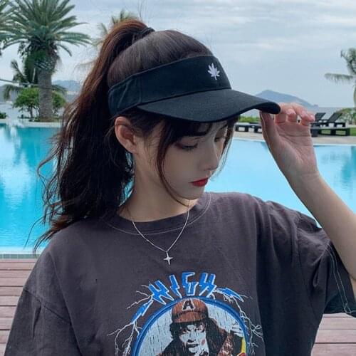 2021 Summer Beach Women Casual Sun Visor Hats Beach Empty hat Panama Ladies Adjustable Nature Straw Topless Cap Mens sun caps