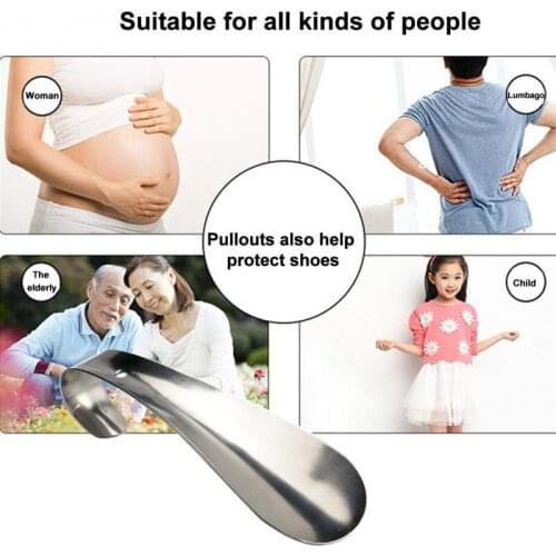 1Pcs Professional Shoe Horn Stainless Steel Metal Shoe Horn Shoes Lifter Tool