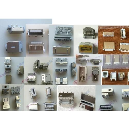 1PCS QV51183-AX31S-9H Notebook computer peripheral connector USB earphone audio RJ-45 network port socket connector mini dp