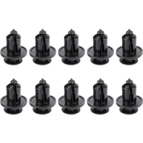 10 Pcs Packed Black Insight Front Bumper Locking Hooks & Clip Fastener Push Latch Rivet Trim Rivet For Honda Accord