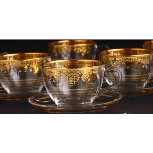 12 piece Tea Cup Pad-Ottoman Gold 233268367