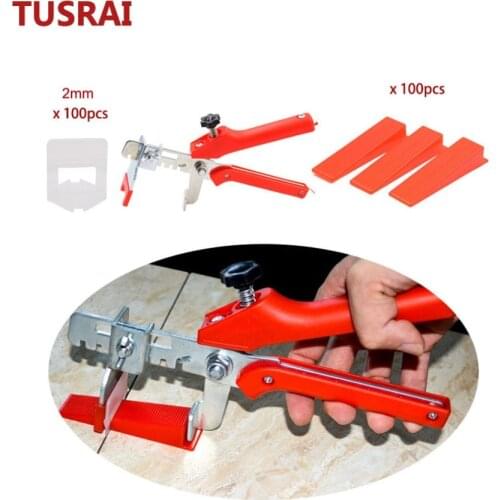 201 PCS 3/32" Ceramic Floor Tile Leveling System 2mm Tile Spacer Leveler Installation Tools Alignment Lippage System Starter Kit