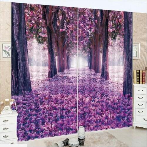 2018 hotel coffee color luxury blackout Curtains around quarter window european Cortina Drapes Rideaux Flower Boulevard print