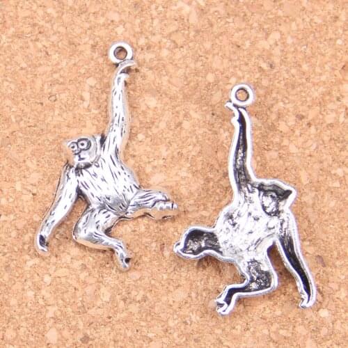 38pcs Charms monkey 32x27mm Antique Pendants,Vintage Tibetan Silver Jewelry,DIY for bracelet necklace