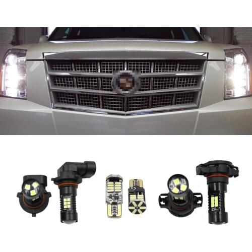 6PCs White LED Fog Driving DRL Light Bulbs Combo For Cadillac Escalade 2007-2014 Error Free