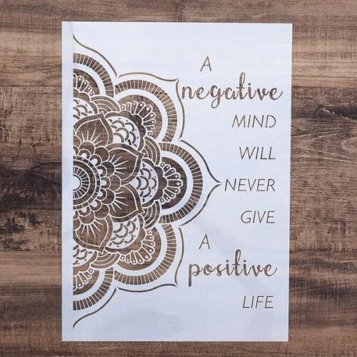 A4 A3 A2 Size DIY Craft Mandala Stencil for Wall Painting Scrapbooking Stamping Stamp Album DecorEmbossing Paper Card