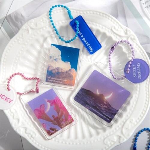 2pcs/Pack Romance Candy Sky Acrylic Pendant Hangs With O-Ring DIY Craft Gadgets Bags Keys Notebook Cups Decoration Hangings