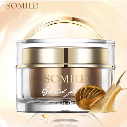 Anti Aging Snail Essence Cream Face Skin Care Repair Smooth Firm 24K Gold Foil Wrinkle Hyaluronic Acid Collagen Hydrating Serum