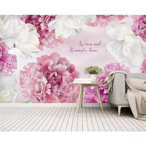 Beibehang Custom Children Room Wall 3d Wallpaper Fashion pink purple modern Background Wall wall papers home decor papel pintado