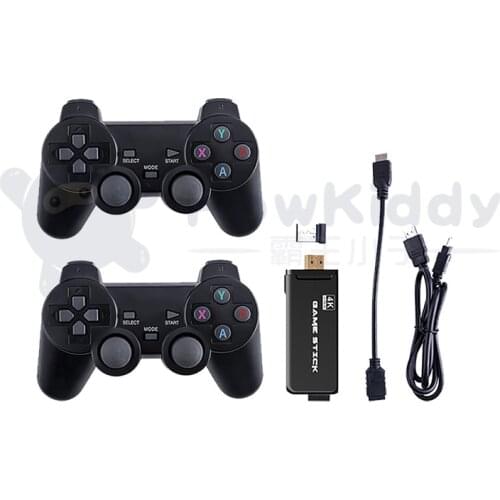 Powkiddy S2 4K HD Wireless video game Console 32GB 3000 Games CPS PS1 Mini Retro game console Double Controller Childrens gift