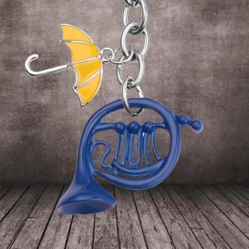 Enamel How I Met Your Mother Key Chain Blue Horn Umbrella Pendant Tv Show Series Keychain Women Men Key Holder Key Ring Gifts