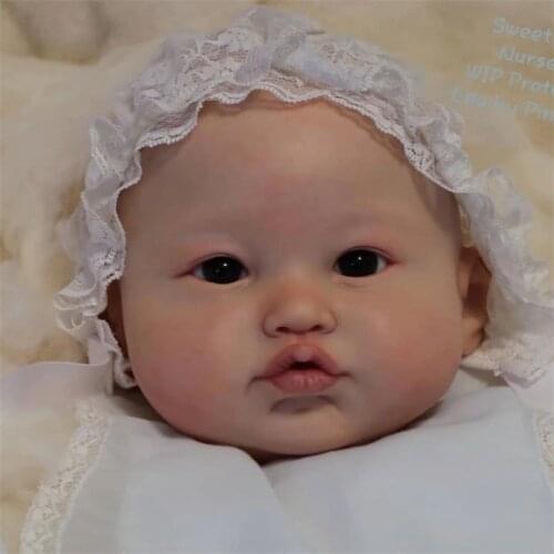 Reborn Kit 22 inch Reborn Baby Doll Vinyl Kit Unpainted Unfinished Doll Parts DIY Blank Reborn Bonecas Bebe Doll Kit
