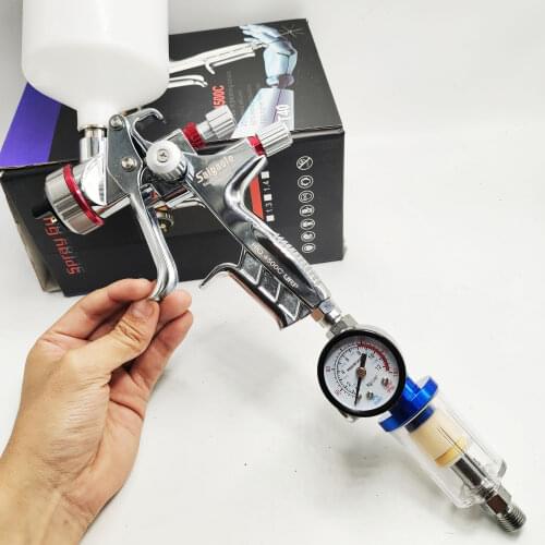 T40 spray gun with pressure gauge and oil filter 1.3mm HVLP car sprayer painting tool high Atomization air paint sprayer