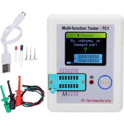 LCR-TC1 Transistor Tester Multimeter TFT LCD Display ESR Diode Triode Capacitance Resistor Meter NPN PNP MOSFET Multimeter