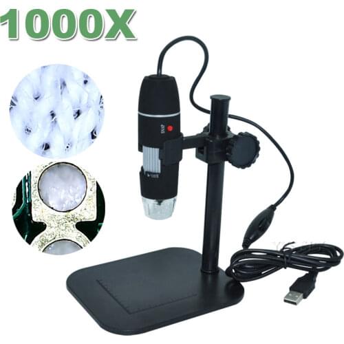 50X to 1000X USB Microscope Digital LED Endoscope Mini Camera Magnifier Micro Cam with Lifting Stand Bracket for Android OTG