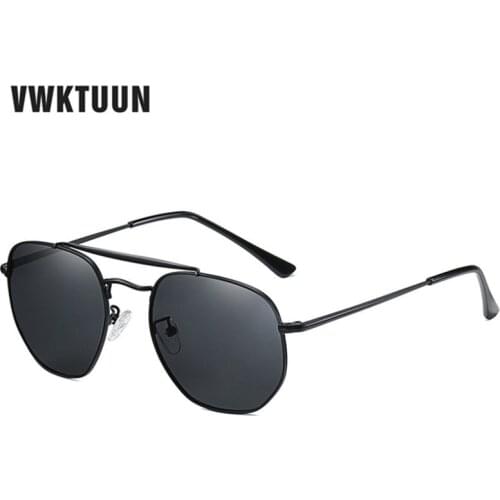 VWKTUUN Polarized Sunglasses Men Alloy Frame Sun glasses For Women Square Driving Driver Shades Twin Beams Polarized Sunglasses