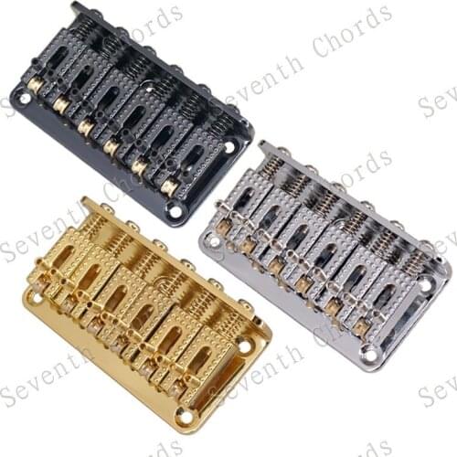 A Set Length 69mm Roller Saddle Bridge for 6 String Electric Guitar - Chrome & Gold & Black for choose