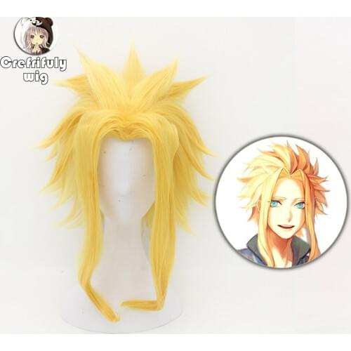 Anime My Hero Academia Boku no Hiro Akademia All Might Short Golden Blonde Synthetic Hair Cosplay Costume Wig + Free Wig Cap