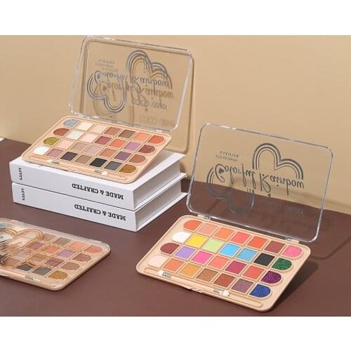 COCOURBAN plastic disc 28 color eye shadow disc Pearl Matte glitter earth color series gorgeous color series stage makeup COS