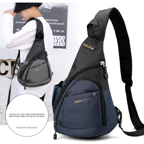 Casual Knapsack Waterproof Men Outdoor Chest Bag Nylon Messenger Bag Short Trip Bag Phone Pouch Men Travel Backpack