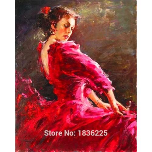 Ballet Dancer Picture Canvas Painting for Living Room Decoration Hand painted Modern Abstract Oil Painting on Canvas Wall Art