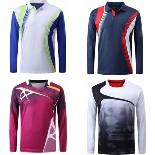 Spring Autumn Long-sleeved sports T-shirt men/womens,Quick-dry Breathable Tennis wear Shirts,Badminton Sportswear Clothes 6010