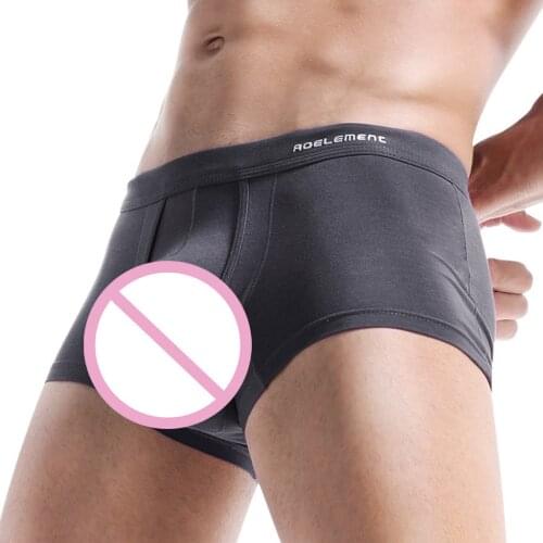 Men Panties Breathe Underwear Separation Scrotum Physiological Underpants Breathable Large size Flat pants calzoncillos hombre