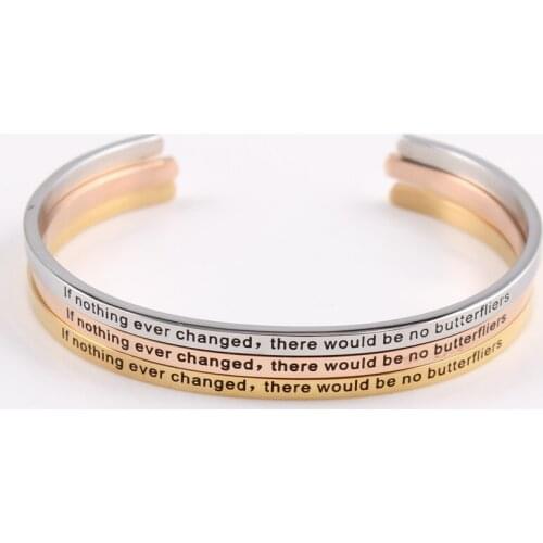 Inspirational Bracelets for Women Mom Personalized Gift for Her Engraved Mantra Cuff Bangle Crown Birthday Jewelry