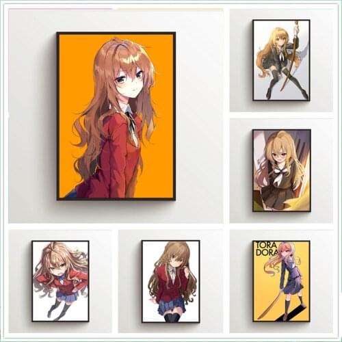 WTQ Canvas Painting Retro Poster Toradora! Aisaka Taiga Anime Posters Wall Art Picture for Living Room Decoration Home Deco