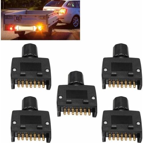 1pc Trailer Connector 7 Pin Flat Male Plug Adaptor Caravan Trailer Connector Socket car accessories